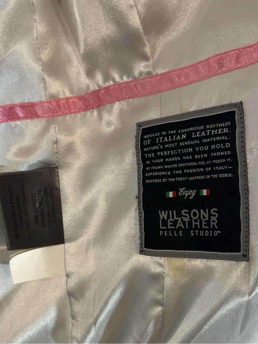 Wilsons Leather White Leather Blazer Jacket - Picture 3 of 7